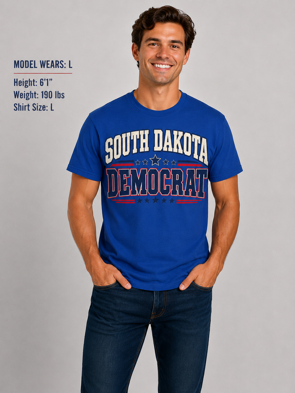 South Dakota Democrat Unisex T-Shirt State Pride Political Tee Blue 2026