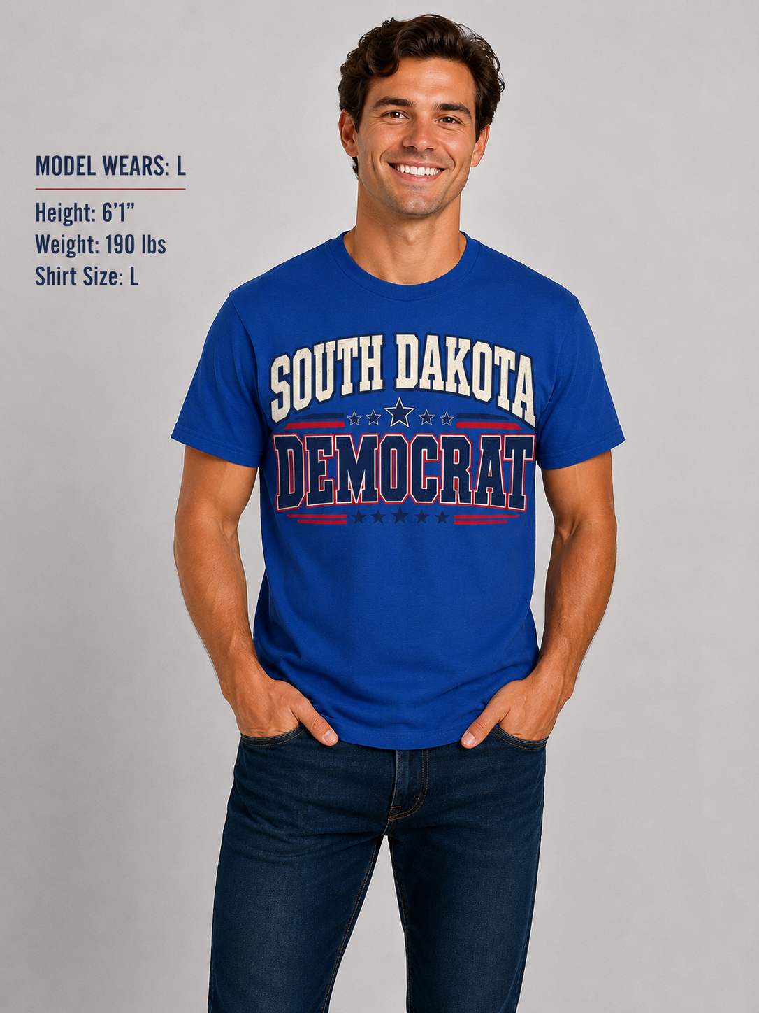 South Dakota Democrat Unisex T-Shirt State Pride Political Tee Blue 2026