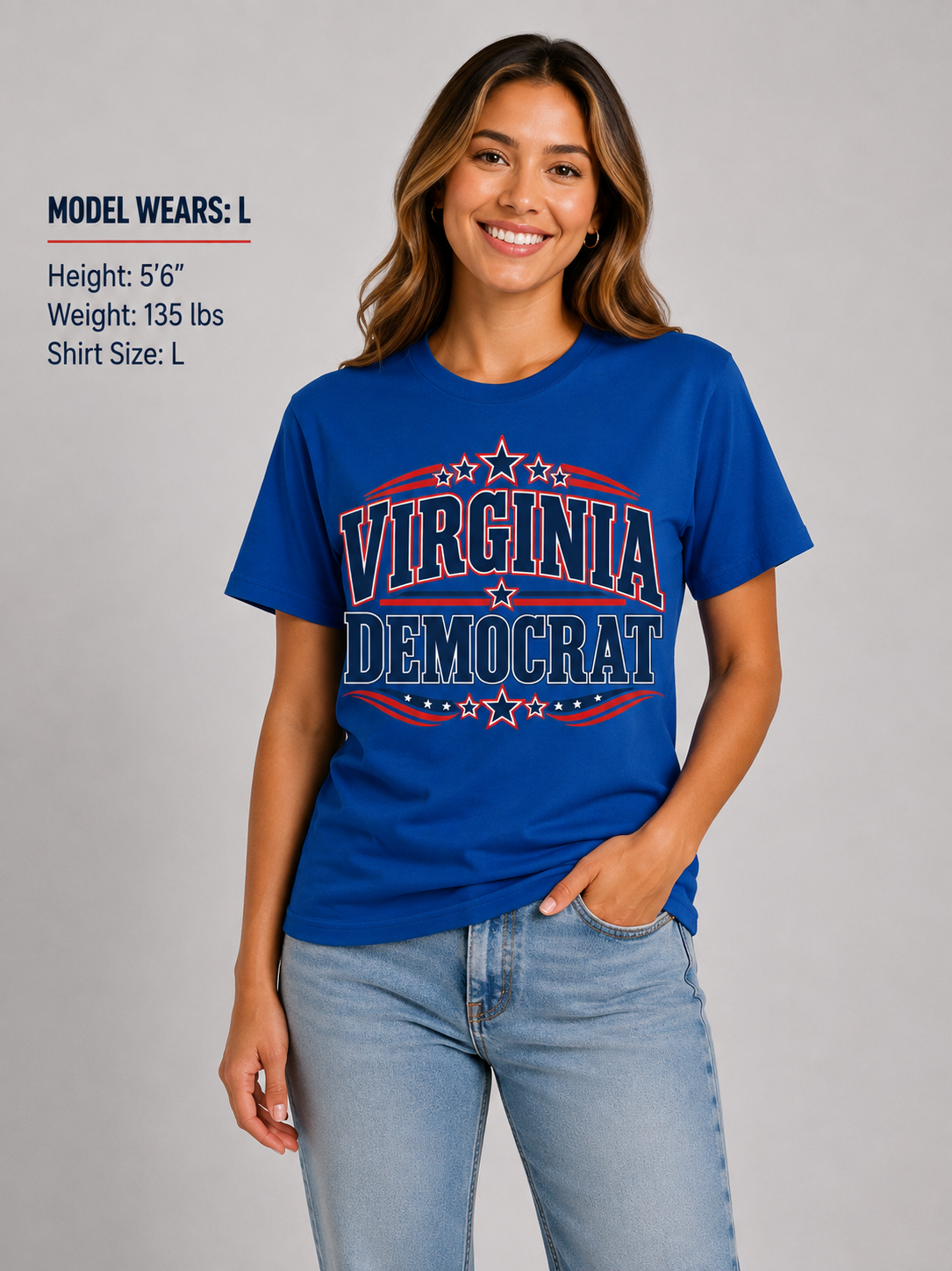 Virginia Democrat Unisex T-Shirt State Pride Political Tee Blue 2026