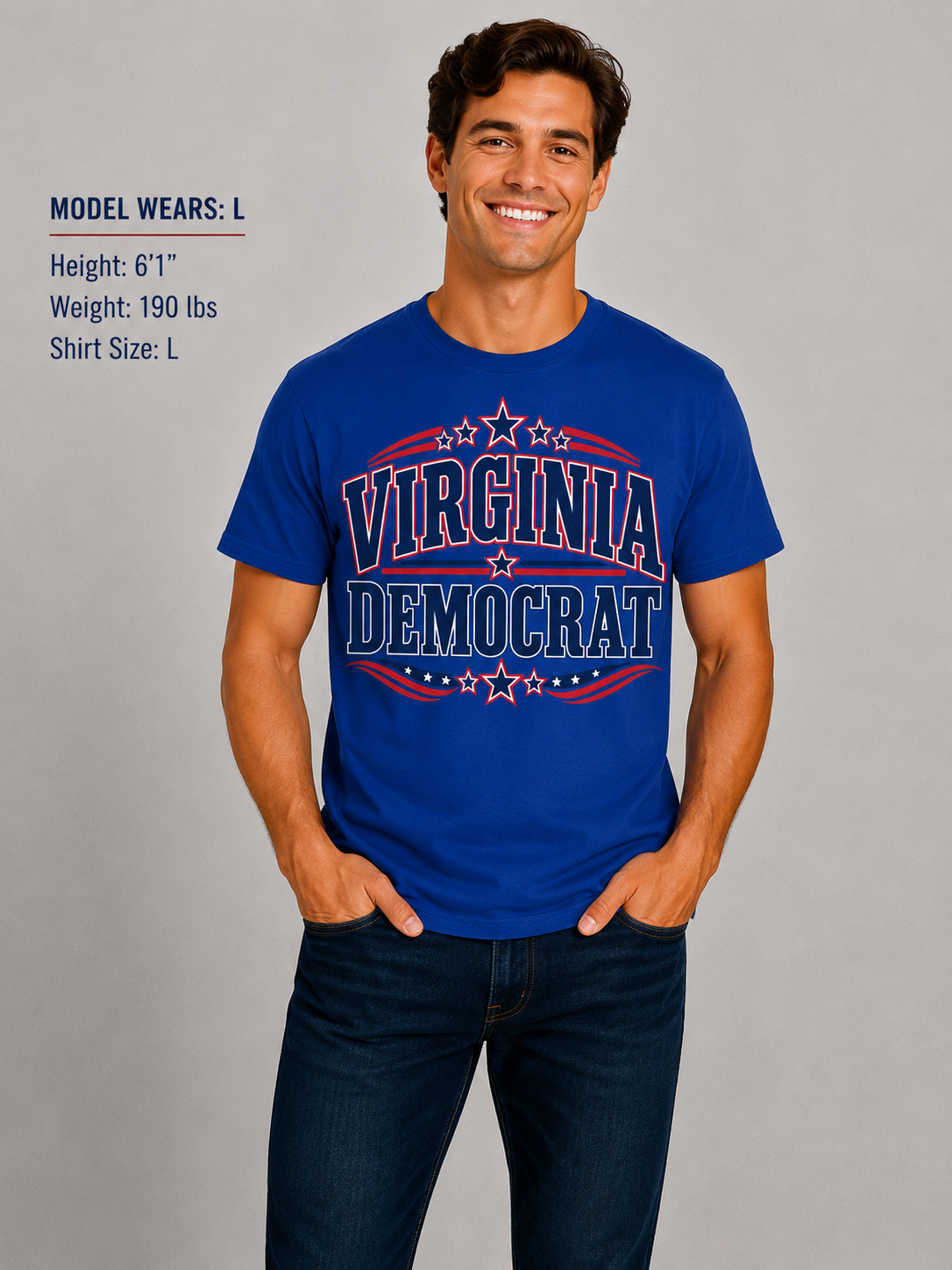 Virginia Democrat Unisex T-Shirt State Pride Political Tee Blue 2026