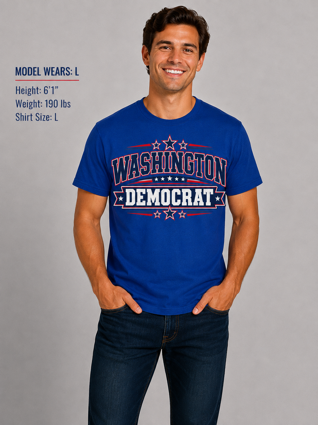 Washington Democrat Unisex T-Shirt State Pride Political Tee Blue 2026