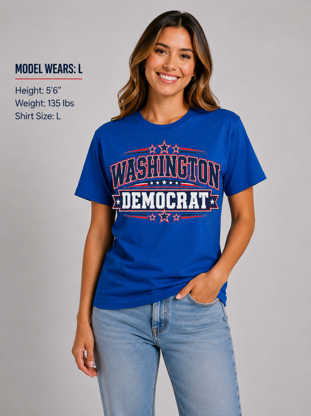 Washington Democrat Unisex T-Shirt State Pride Political Tee Blue 2026