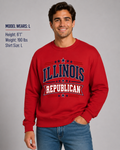 Illinois Republican Unisex Crewneck Sweatshirt State Pride Political Pullover Red 2026