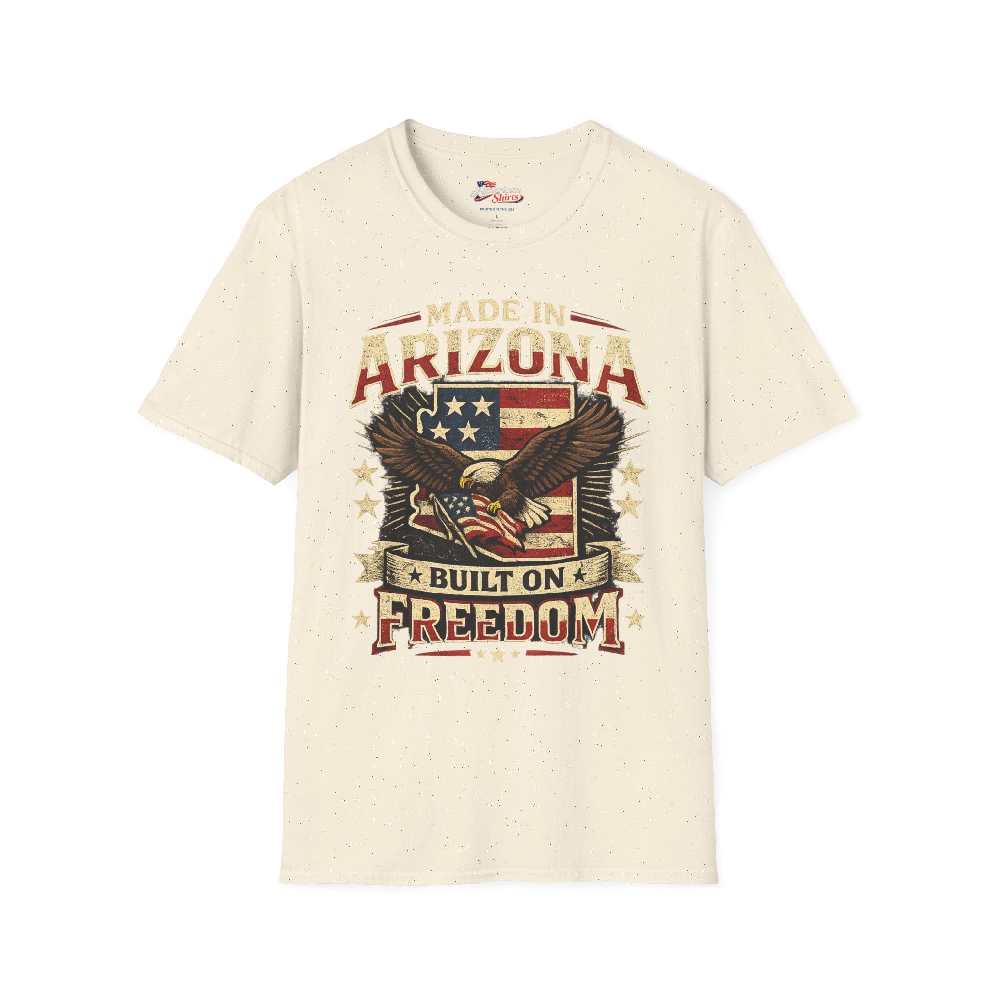 Made in Arizona Built on Freedom Unisex Softstyle T-Shirt Red 2026