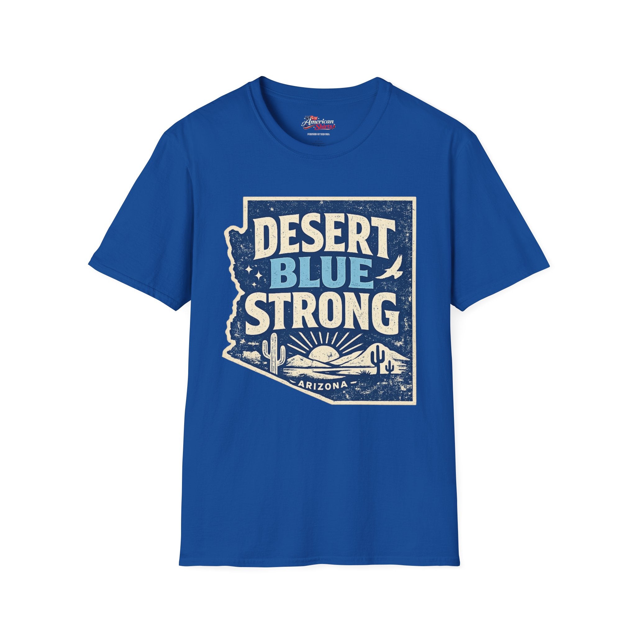 Arizona Desert Blue Strong Unisex Softstyle T-Shirt Blue 2026