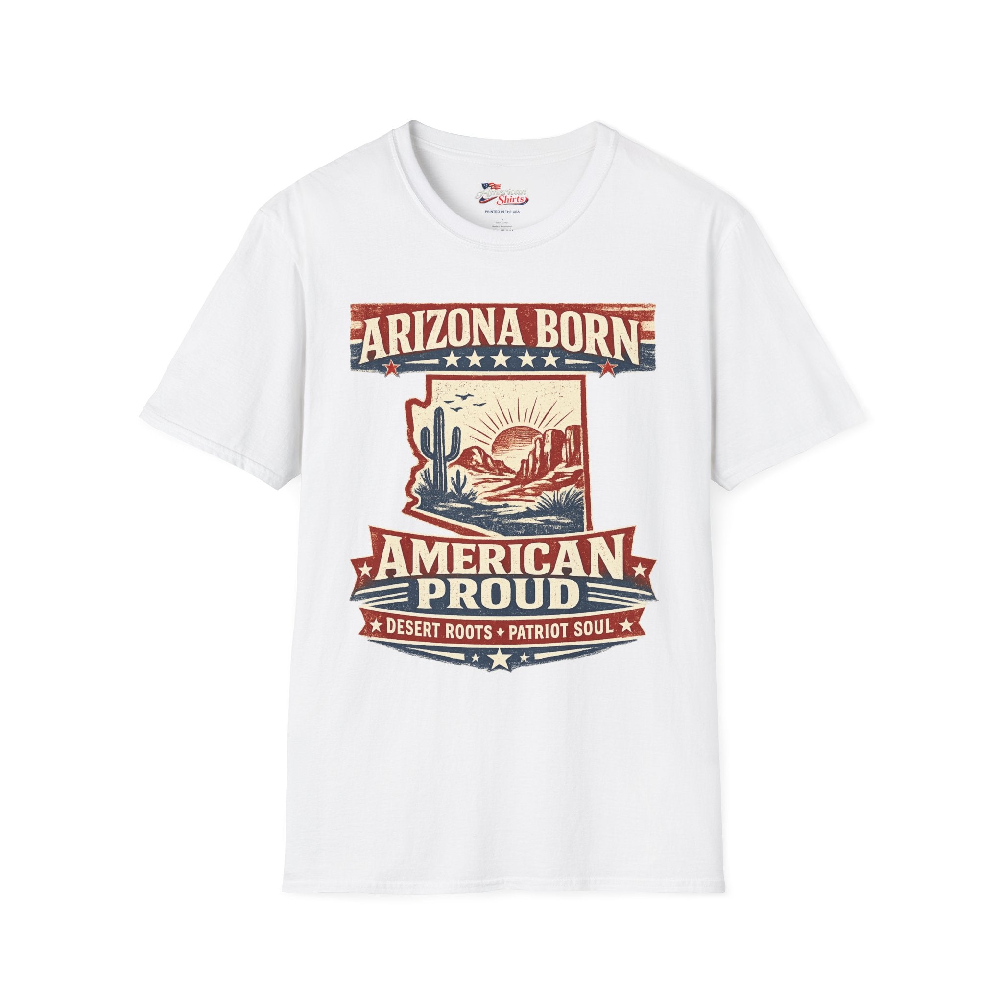 Arizona pride and desert spirit Unisex Softstyle T Shirt Red 2026