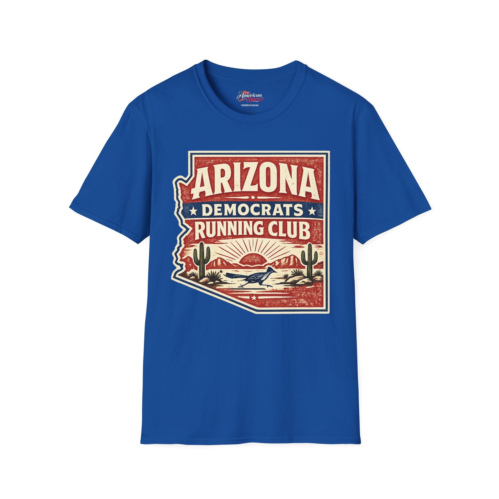 Arizona Democrats campaign logo Unisex Softstyle T-Shirt Blue 2026