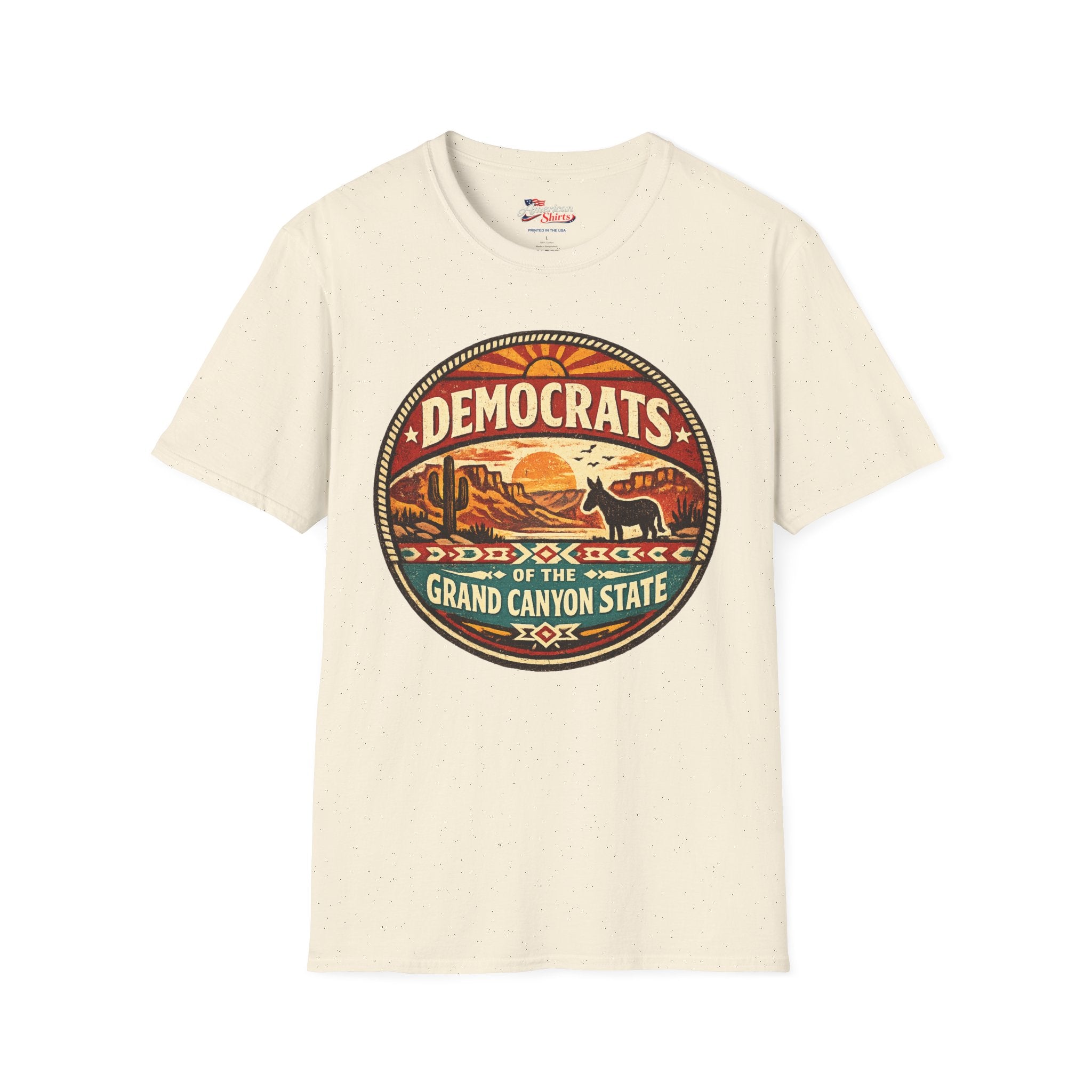 Arizona Democrats of the grand Canyon Unisex Softstyle T-Shirt Blue 2026