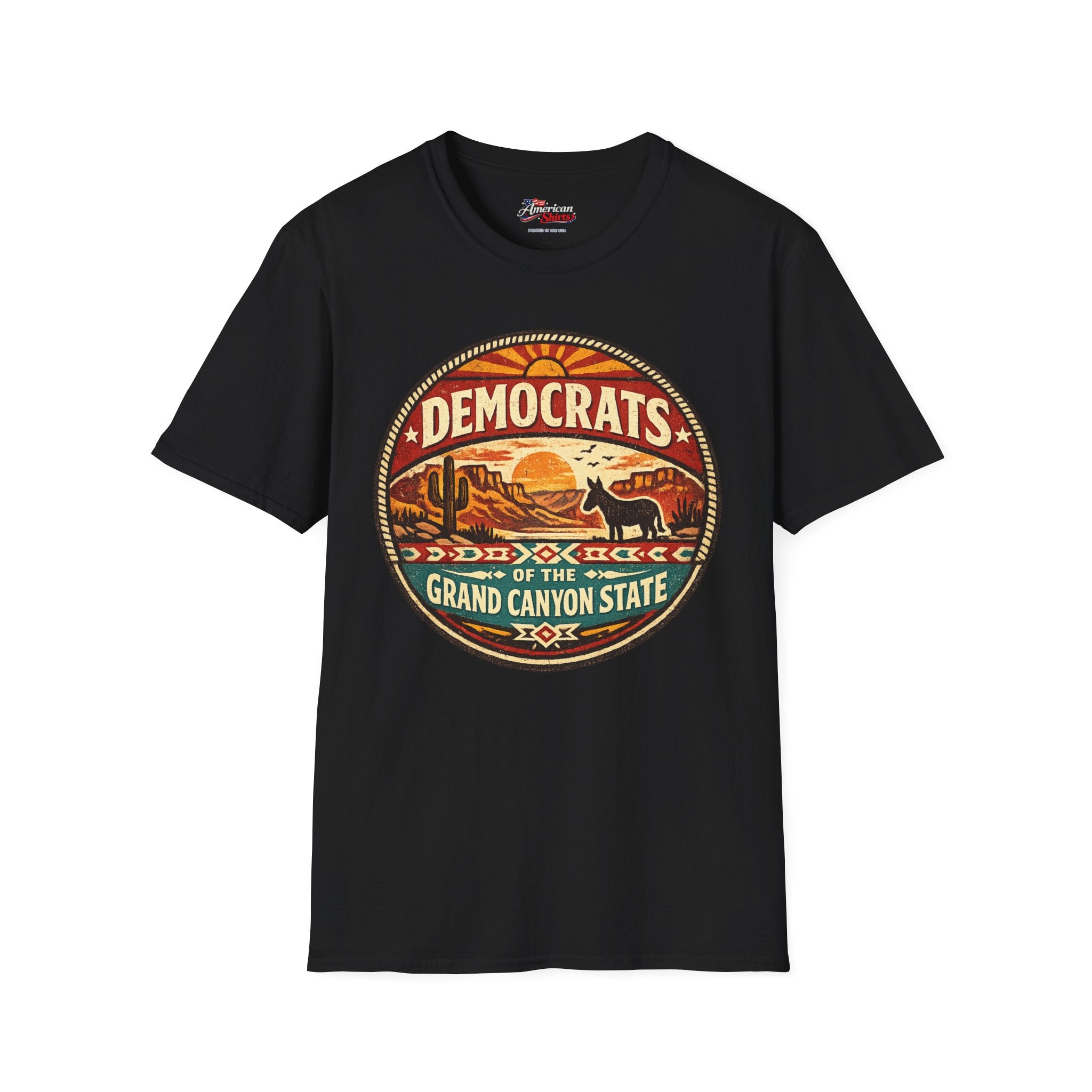 Arizona Democrats of the grand Canyon Unisex Softstyle T-Shirt Blue 2026