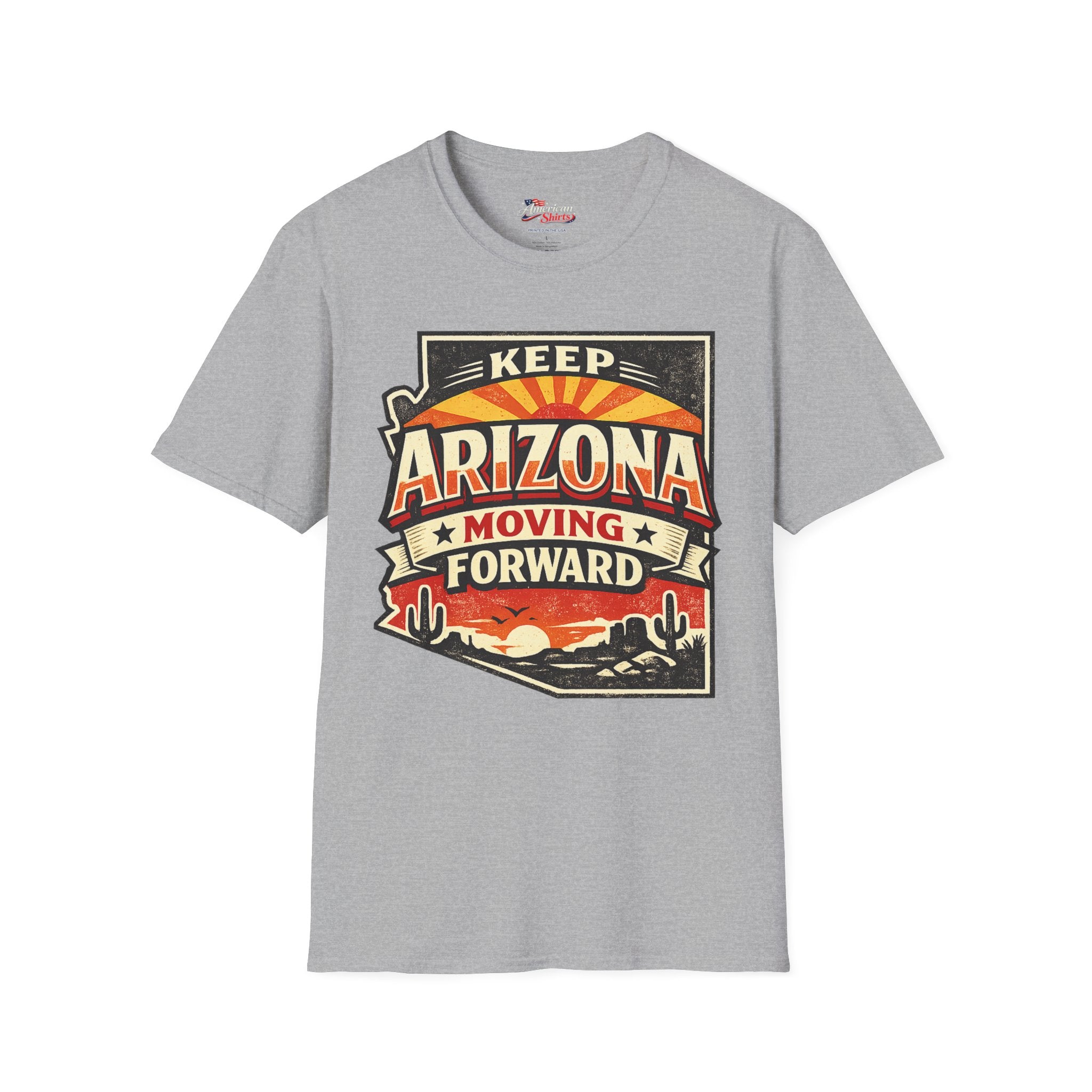 Keep Arizona moving forward Unisex Softstyle T-Shirt Blue 2026