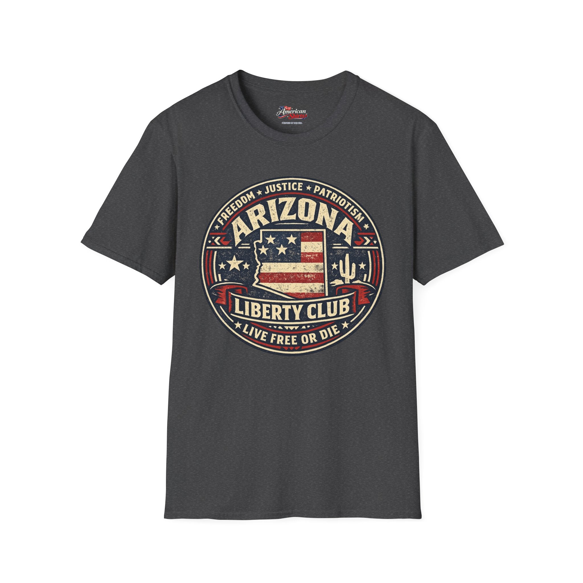 Vintage Arizona Liberty Club Unisex Softstyle T-Shirt Red 2026