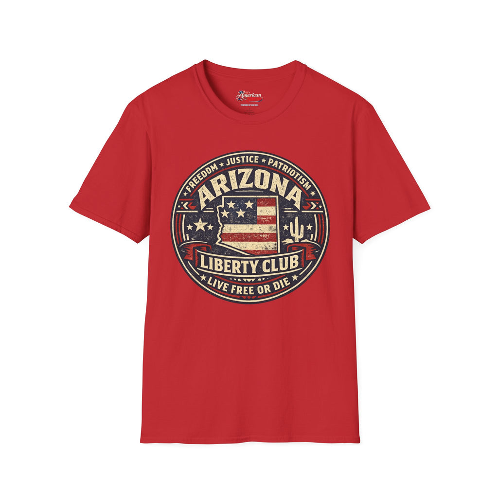 Vintage Arizona Liberty Club Unisex Softstyle T-Shirt Red 2026