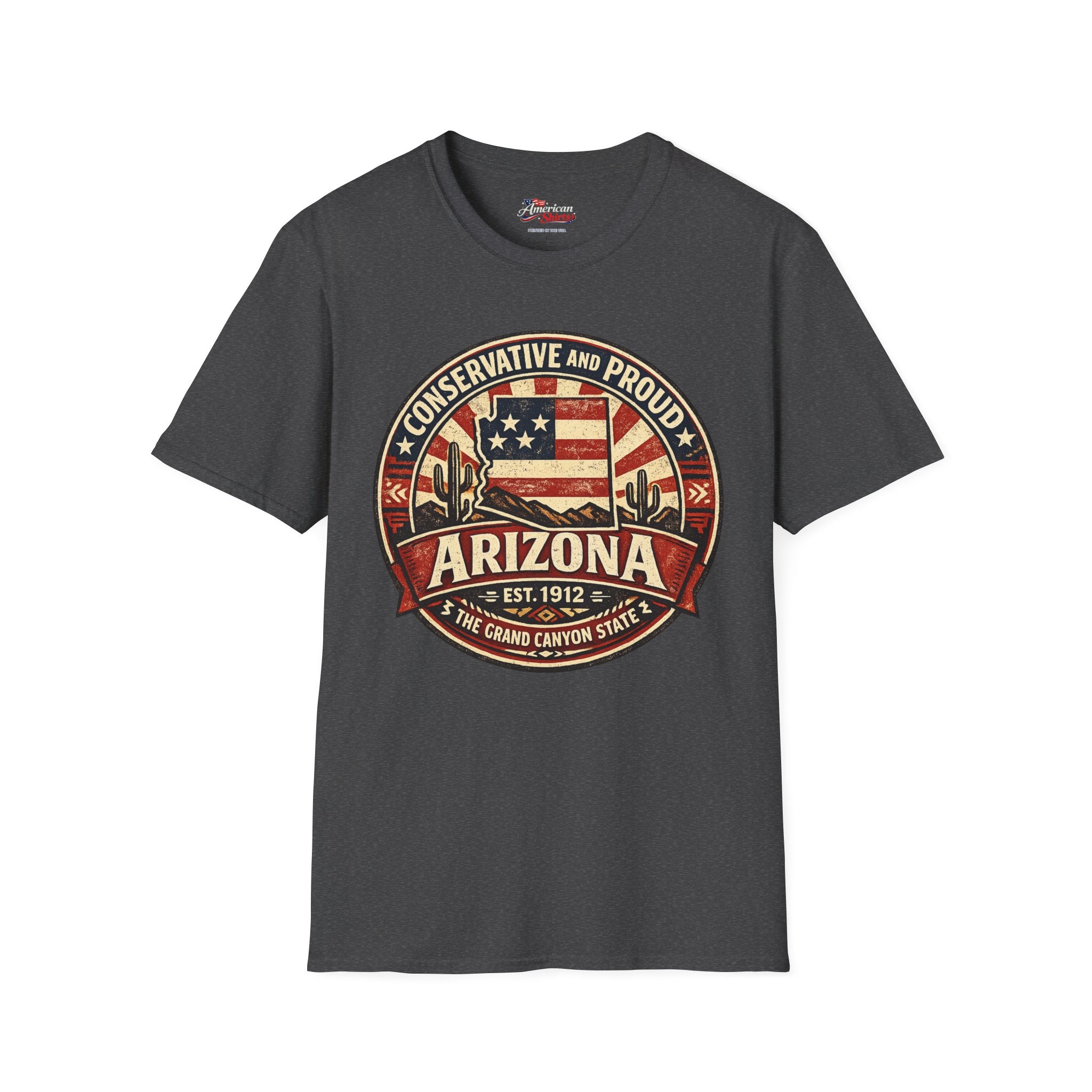 Vintage Arizona Unisex Softstyle T-Shirt Red 2026
