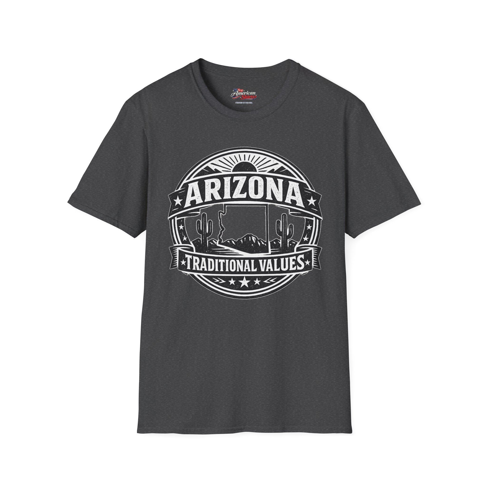 Vintage Arizona Traditional Values Unisex Softstyle T-Shirt Red 2026