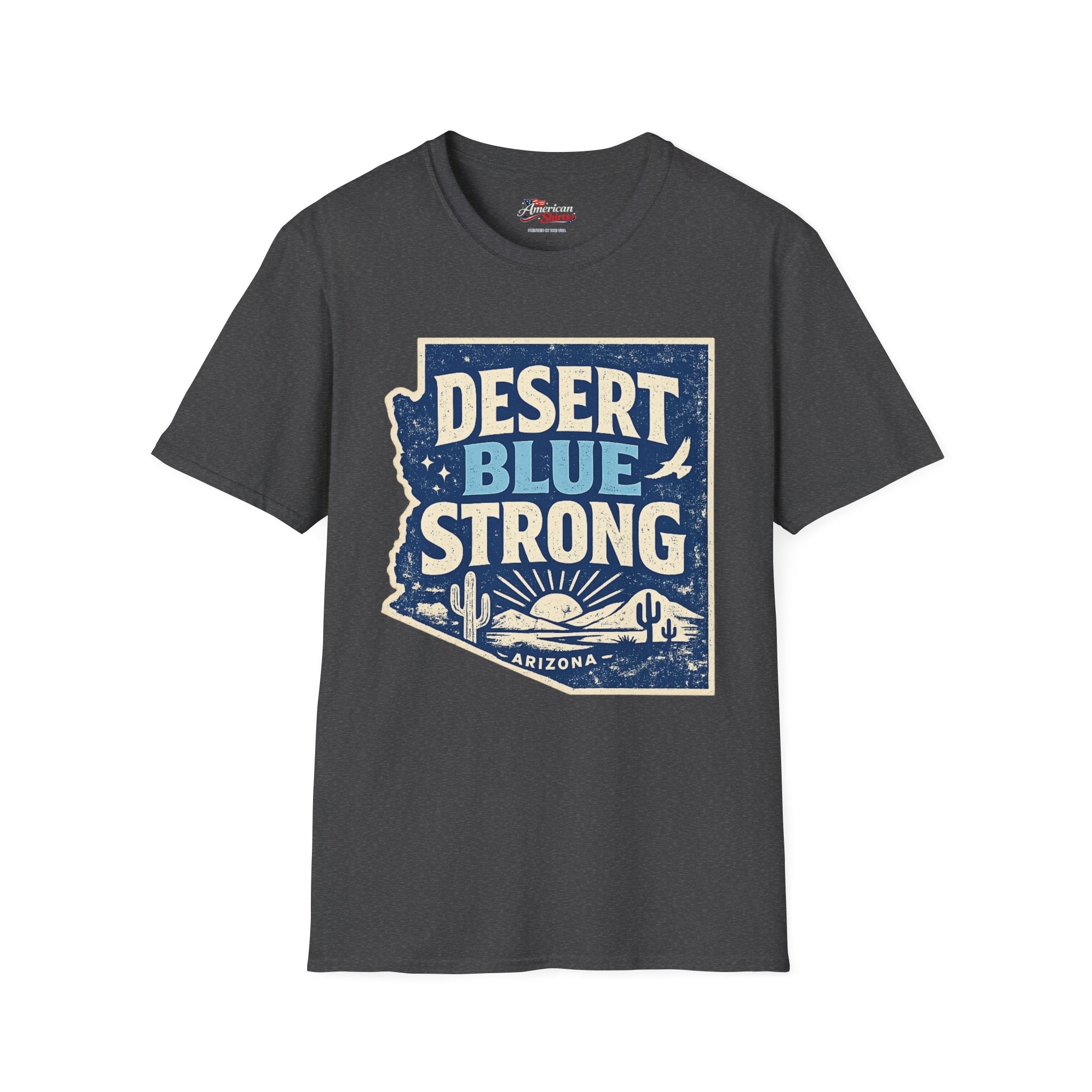 Arizona Desert Blue Strong Unisex Softstyle T-Shirt Blue 2026