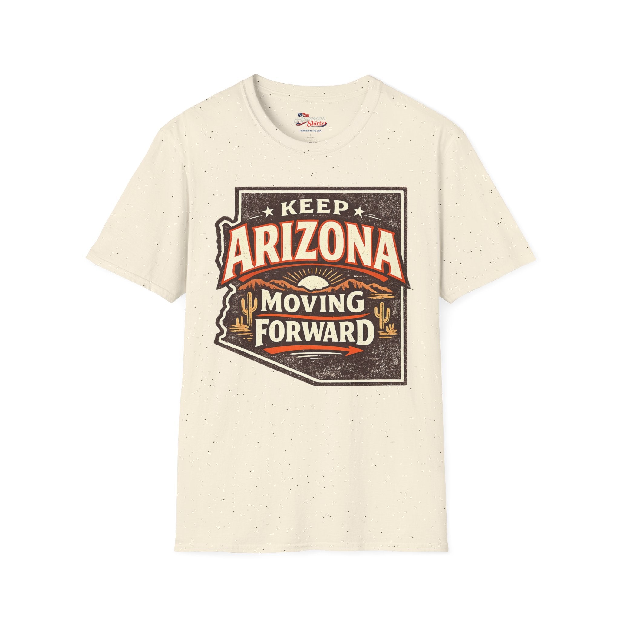 Vintage Arizona Moving Forward Unisex Softstyle T-Shirt Red 2026